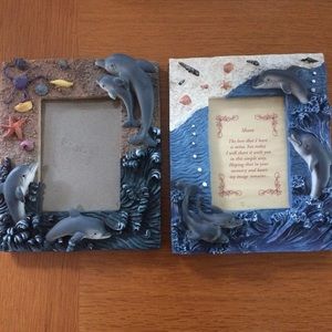 Set of 2 Whimsical Dolphin Picture Frames